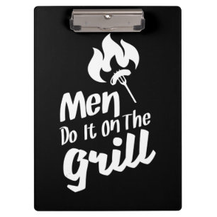 Funny GRILLEN Men machen das auf dem Grill-Raucher Klemmbrett