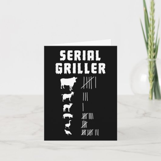 Funny Grillen Nachfüllen von Grillgrill - Serial G Karte (Vorderseite)