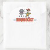 Funny GRILLEN Ovaler Aufkleber (Tasche)