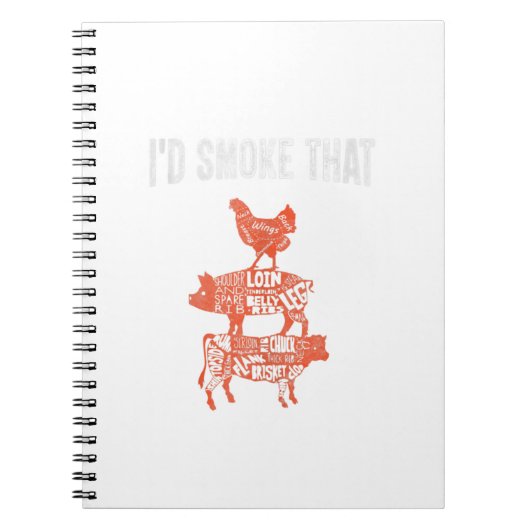 Funny Grillen Party Raucher Koch Kostüm ich rauche Notizblock (Vorderseite)