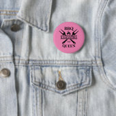 Funny GRILLEN Personalisiert Barbecue Queen Schürz Button (Beispiel)