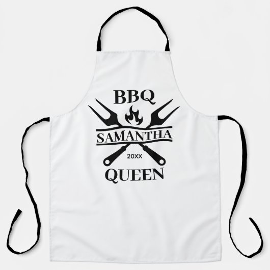Funny GRILLEN Personalisiert Barbecue Queen Schürze (Vorderseite)
