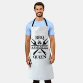Funny GRILLEN Personalisiert Barbecue Queen Schürze (Getragen)