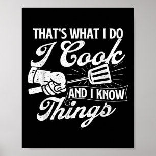 Funny Grillen Shirts das, was ich koche und ich we Poster