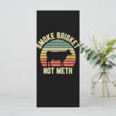 Funny Grillen Smoke Brisket nicht neu Grillen Menükarte (Stehend Vorderseite)