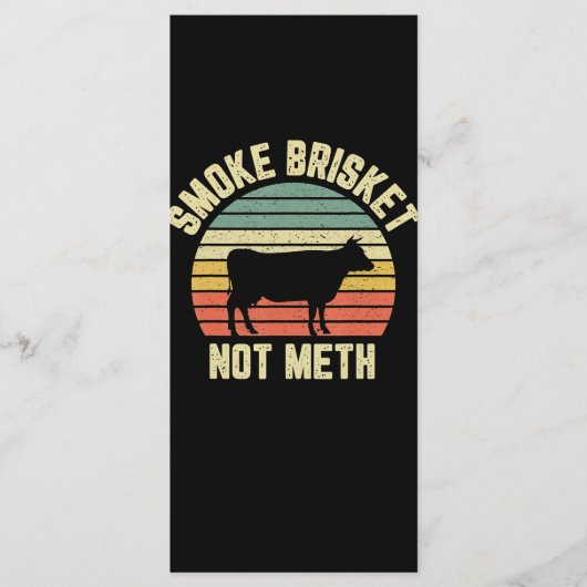 Funny Grillen Smoke Brisket nicht neu Grillen Menükarte (Vorderseite)