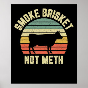 Funny Grillen Smoke Brisket Not Novelty Grilling Poster