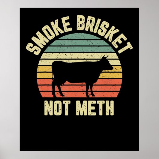 Funny Grillen Smoke Brisket Not Novelty Grilling Poster (Vorne)