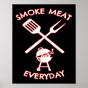 Funny Grillen Smoke Meat Jeden Großad Vater Grilli Poster