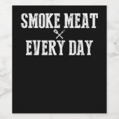 Funny Grillen Smoker Accessoire Pitmaster Vater Gr Weinetikett (Einzelnes Label)