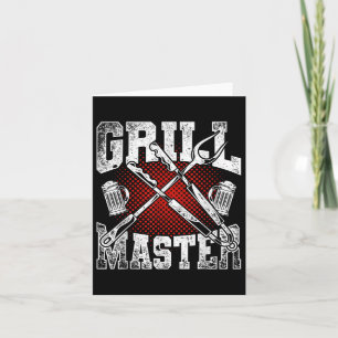 Funny Grillen Steak Grill Master geräuchert Fleisc Karte