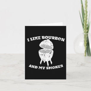 Funny Grillen T-Shirt Ich mag Bourbon und mein Rau Karte