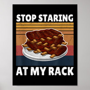 Funny Grillen T-Shirt stoppen Starken auf meinem R Poster