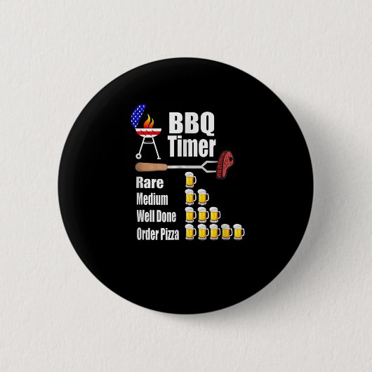 Funny Grillen Timer Barbecue Grill Gift Biere Gril Button (Vorderseite)