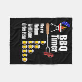 Funny Grillen Timer Barbecue Grill Gift Biere Gril Fleecedecke (Vorderseite (Horizontal))
