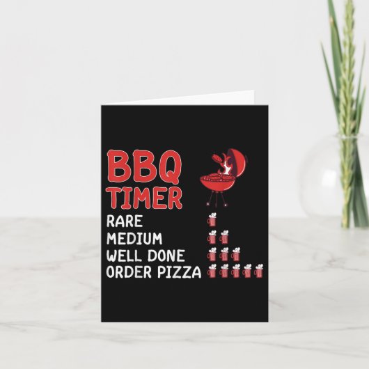 Funny Grillen Timer Barbecue Grill Master Grill Dr Karte (Vorderseite)