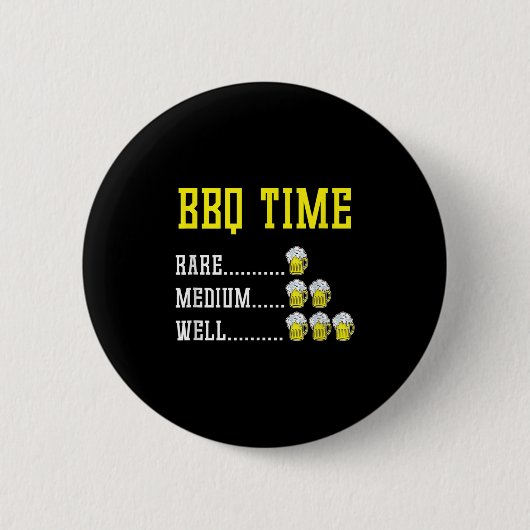 Funny Grillen Timer Beer trinkt Geschenk geräucher Button (Vorderseite)