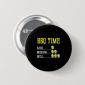 Funny Grillen Timer Beer trinkt Geschenk geräucher Button (Vorne & Hinten)