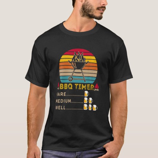 Funny GRILLEN Timer Drinker Beer Drink Grilling T-Shirt (Vorderseite)
