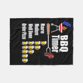 Funny Grillen Timer - Grill Grillgeschenk für Gril Fleecedecke (Vorderseite (Horizontal))