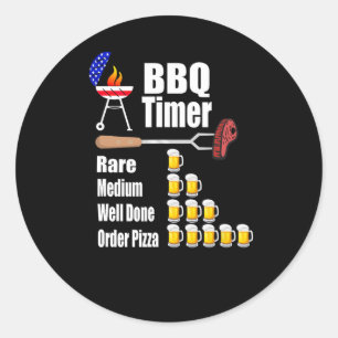 Funny Grillen Timer - Grill Grillgeschenk für Gril Runder Aufkleber