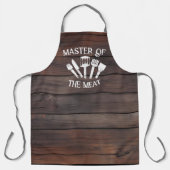 Funny Grilling Gift for Men - Master of the Meat Schürze (Vorderseite)