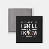 Funny Grilling Grillen Barbecue Smoking Meat Smoke Magnet (Vorderseite/Rückseite)