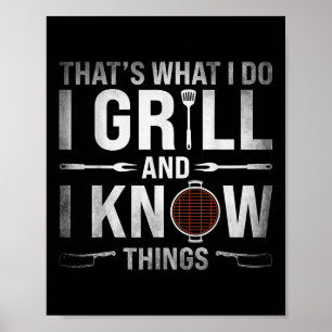 Funny Grilling Grillen Barbecue Smoking Meat Smoke Poster