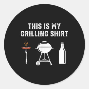 Funny Grilling Grillen Barbecue Smoking Meat Smoke Runder Aufkleber