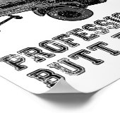 Funny Grilling, Grillen, Smoker, Beruflicher Hinte Poster (Ecke)