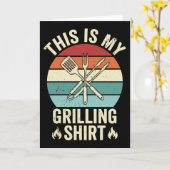 Funny Grilling Quote Retro Sunset BBQ Cookout Karte (Gelbe Blume)