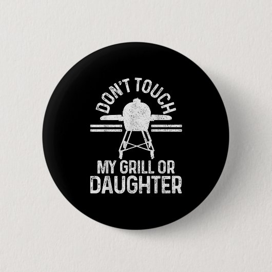 Funny Grillmaster Grillen Grill Koch Gift Button (Vorderseite)