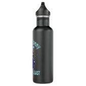 Funny Grim Reaper Cat Halloween Anzug Edelstahlflasche (Rechts)