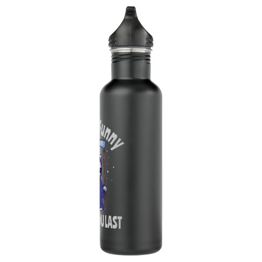 Funny Grim Reaper Cat Halloween Anzug Edelstahlflasche (Rechts)