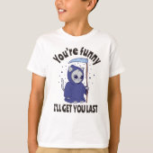 Funny Grim Reaper Cat Halloween Anzug T-Shirt (Vorderseite)