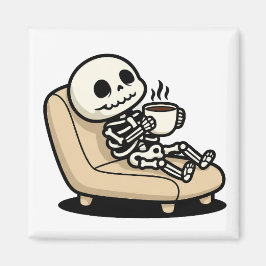 Funny Grim Reaper Drinking Coffee | "Dead Inside"  Magnet