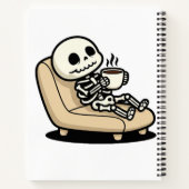 Funny Grim Reaper Drinking Coffee | "Dead Inside" Notizblock (Rückseite)