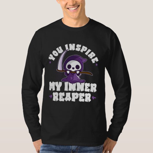 Funny Grim Reaper, Inspire My Inner Reaper, Goth D T-Shirt (Vorderseite)