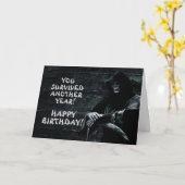 Funny Grim Sensenmann Birthday Karte (Gelbe Blume)