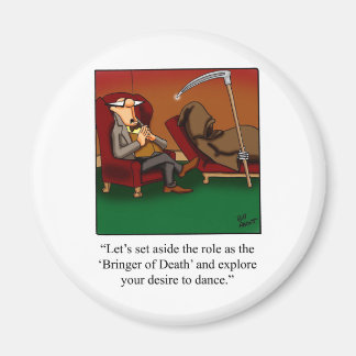 Funny Grim Sensenmann Dance Cartoon Magnet