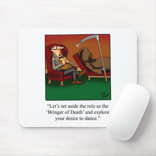 Funny Grim Sensenmann Dance Cartoon Mousepad (Mit Mouse)