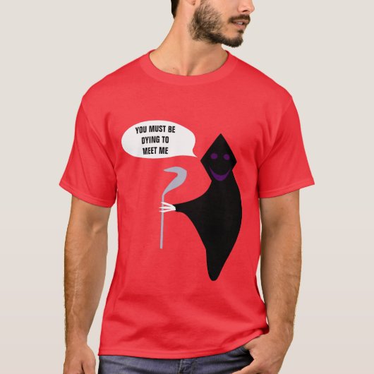 Funny Grim Sensenmann Halloween Custom T Shirt (Vorderseite)