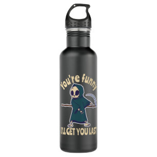 Funny Grim Sensenmann Skeleton Halloween-Kostüm Edelstahlflasche