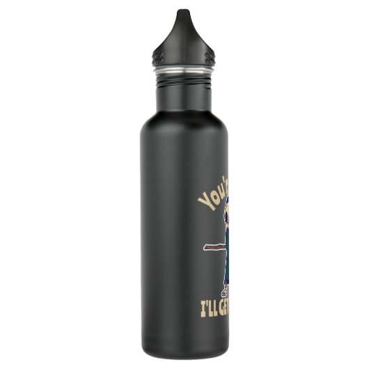 Funny Grim Sensenmann Skeleton Halloween-Kostüm Edelstahlflasche (Links)