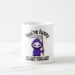 Funny Grim Sensenmann Skeleton Halloween-Kostüm Kaffeetasse