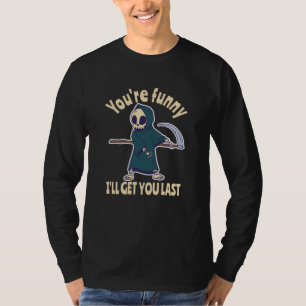 Funny Grim Sensenmann Skeleton Halloween-Kostüm T-Shirt