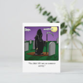 Funny Grim Sensenmann Spaß Postcard Postkarte (Stehend Vorderseite)