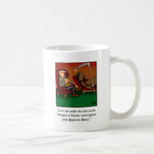 Funny Grim Sensenmann Tanz Cartoon Kaffeetasse