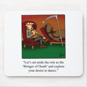 Funny Grim Sensenmann Tanz Cartoon Mousepad