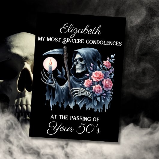 Funny Grim Sensenmann Tod meiner Jugend 60. Geburt Karte